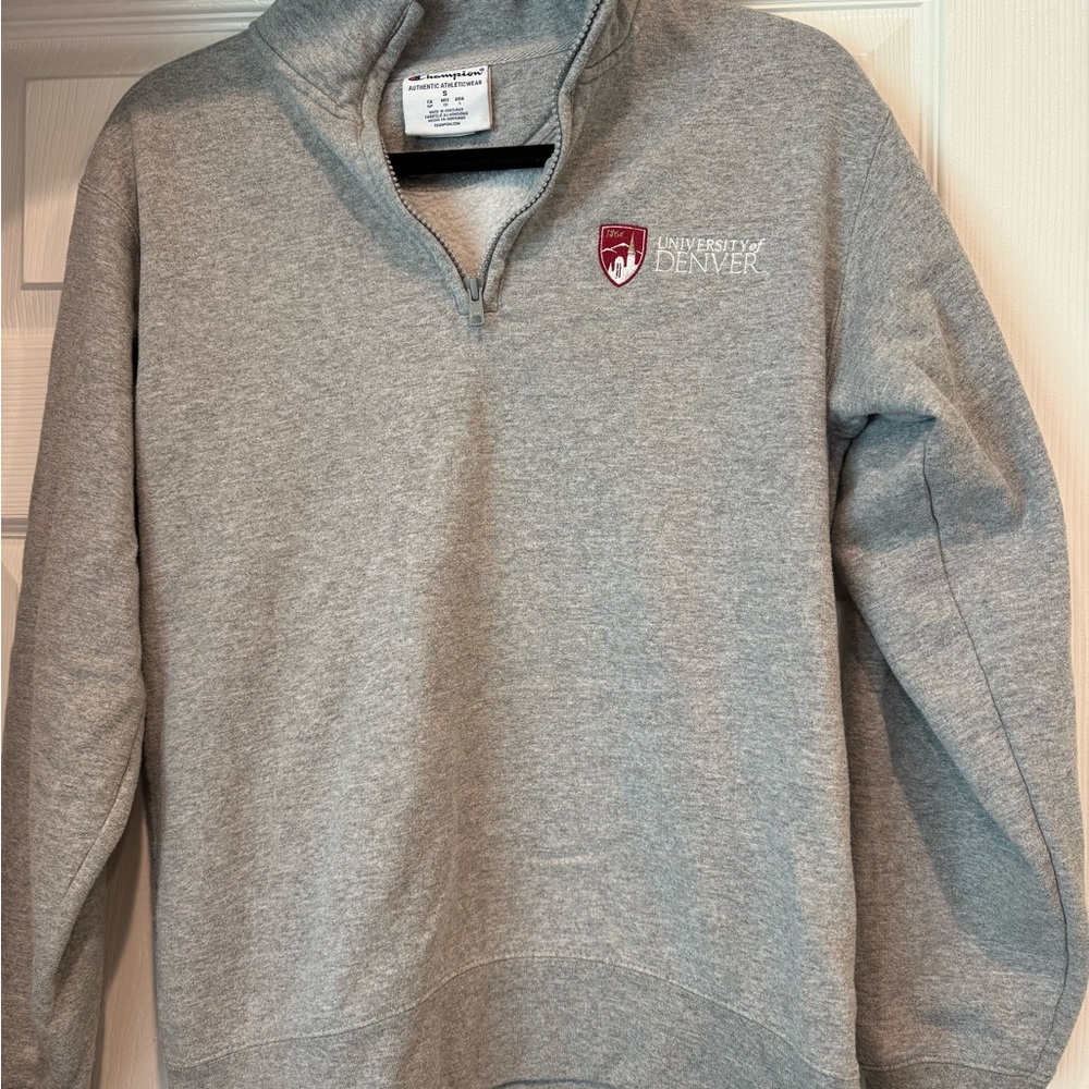 University of Denver gray sweatshirt